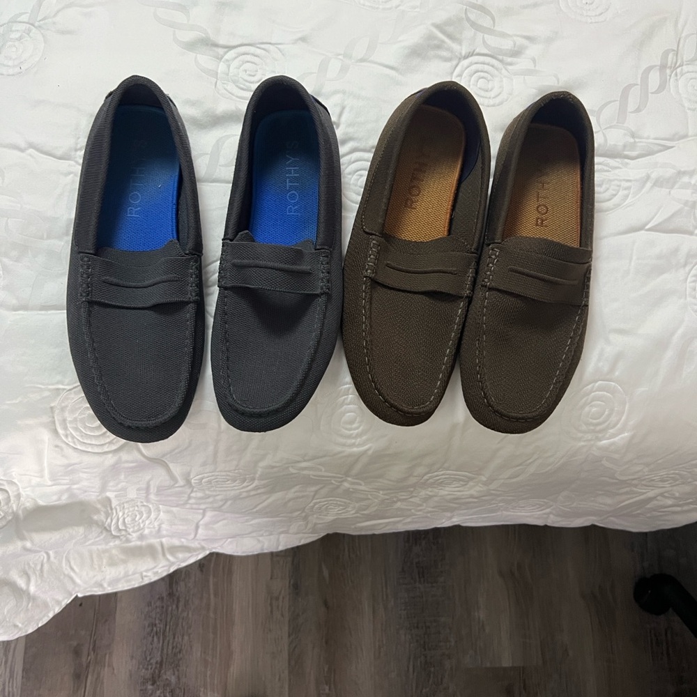 Rothy's Brown and Blue Men's Loafers